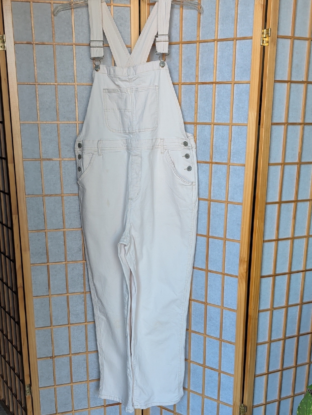 Sonoma Cream Denim Overalls